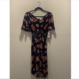 Floral Tea Length Dress